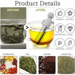 Set Of 3 Stainless Steel Tea Infuser With Silicone Handle, Hanging Tea Strainer For Loose Tea, Tea Pipe Tea Diffuser Strainers, Tea Infuser For Teapot Cup 10 Set Of 3 Stainless Steel Tea Infuser With Silicone Handle, Hanging Tea Strainer For Loose Tea, Tea Pipe Tea Diffuser Strainers, Tea Infuser For Teapot Cup -Kitchen Appliances Shop 98818710 4