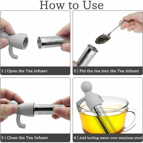 Set Of 3 Stainless Steel Tea Infuser With Silicone Handle, Hanging Tea Strainer For Loose Tea, Tea Pipe Tea Diffuser Strainers, Tea Infuser For Teapot Cup 7 Set Of 3 Stainless Steel Tea Infuser With Silicone Handle, Hanging Tea Strainer For Loose Tea, Tea Pipe Tea Diffuser Strainers, Tea Infuser For Teapot Cup - Image 5